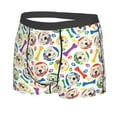 thumbnail image 2 of Wukai Cartoon Labrador Retriever Print Men’s Underwear Breathable Boxer Briefs,&nbsp;Moisture Wicking & Breathable-Large, 2 of 7