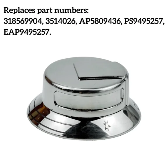 318569904 Cooktop Burner Control Knob 3514026 For Frigidaire Electrolux Ranges
