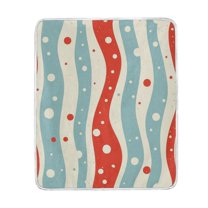 Yayeee Throw Blanket for Couch Soft Warm 60" x 80" Sofa Chair Bed Decoration, Light Blue Pattern