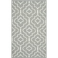 thumbnail image 3 of SAFAVIEH Dhurrie Slater Geometric Moroccan Wool Area Rug, Grey/Ivory, 9' x 12', 3 of 5