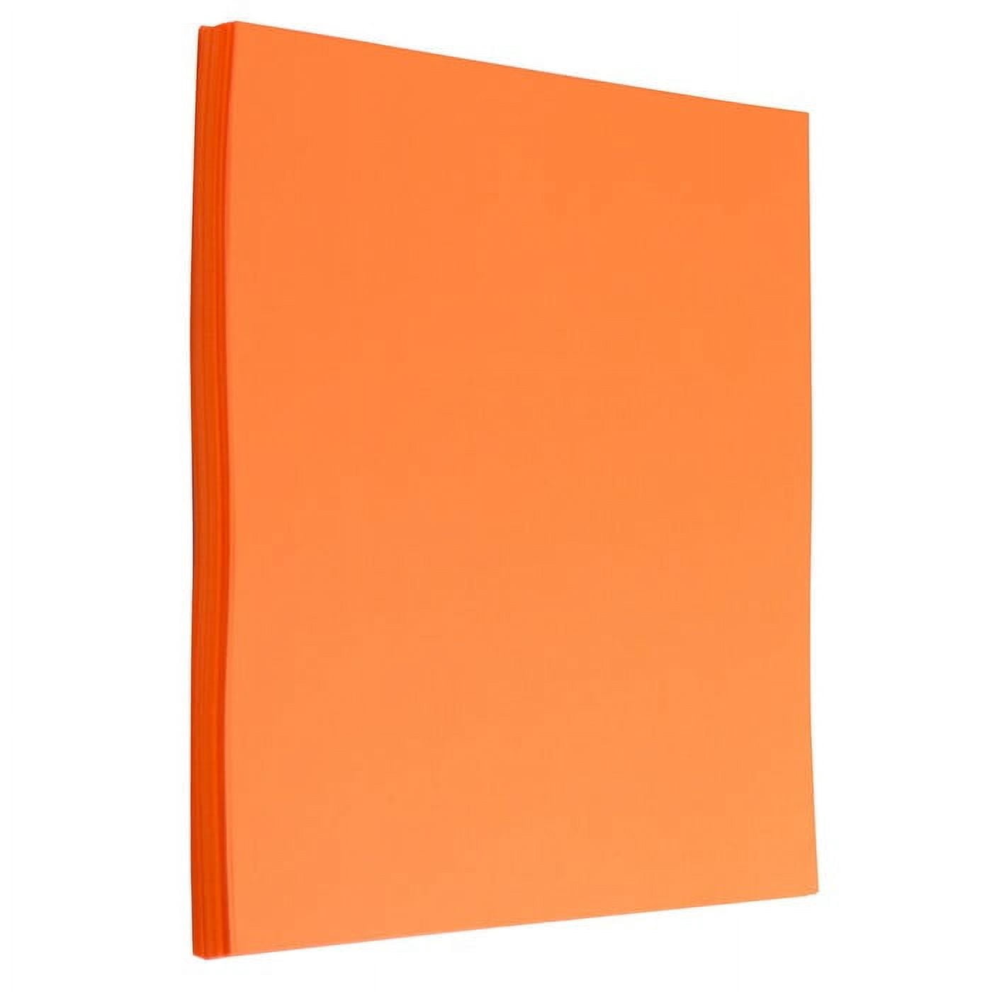JAM Paper Solid Colors, 8 1/2 x 11, Ultra Orange, 24lb, 200 per Pack