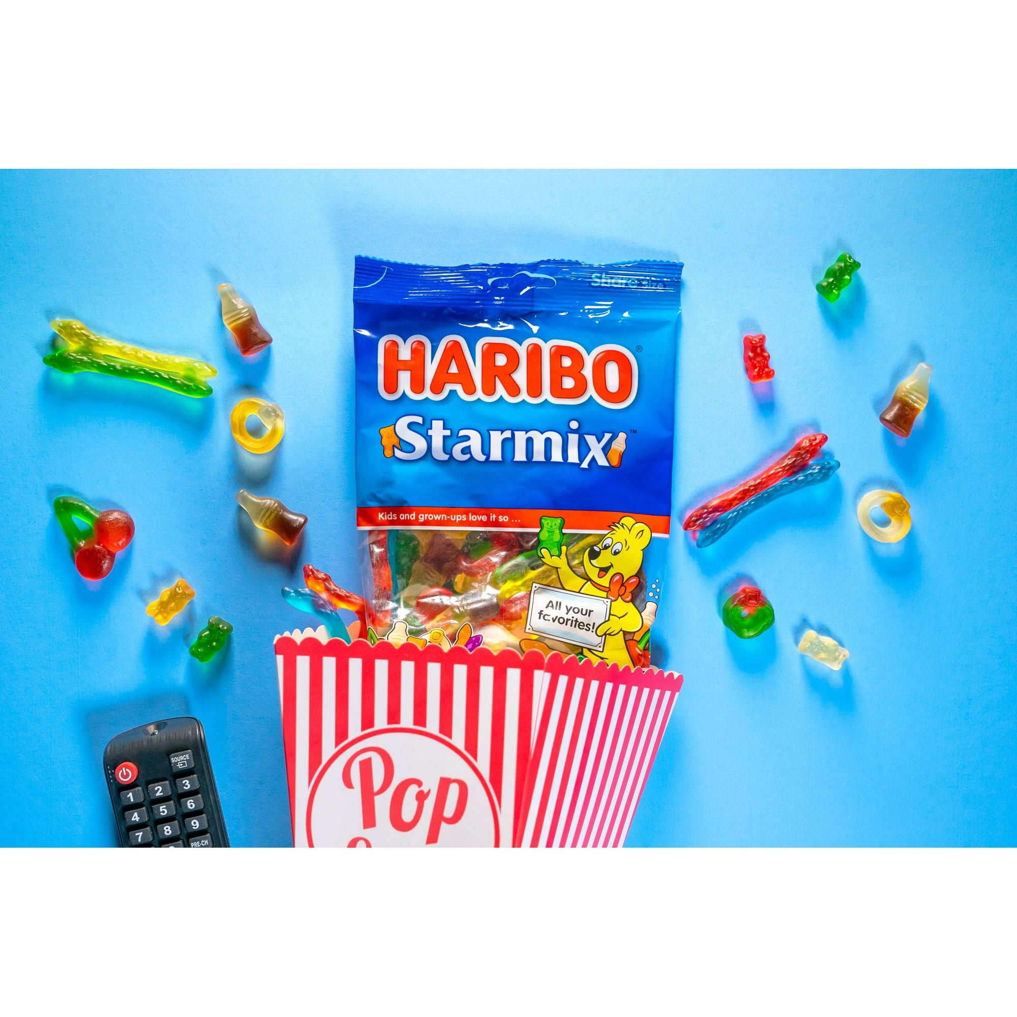 HARIBO Starmix Gummies Assorted Shapes and Fruit Flavors Gummy Candy, 25.6oz, Party Size Bag