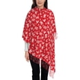 thumbnail image 4 of Cauagu Hohoho Print Women Wrap Shawl tassels Scarves Retro Scarf 77.6"X28.3", 4 of 8