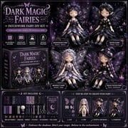 Fairy Patchwork DIY Collection, Fun Flower Fairies Patchwork Sewing Kit, Make 4pcs Winged Elf Cloth Doll, Fabric Full Supplies DIY Craft Set for Beginner Crafters, Home Decor Unique Handmade Gift,B1