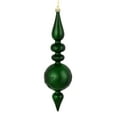 thumbnail image 1 of Vickerman 10 by 2.4" Emerald Candy Glitter Snowflake Finial 4/Bag. Add some sparkle and shine to your holiday decorating projects with this 10 inch finial ornament. Made with shatterproof plastic. Orn, 1 of 1