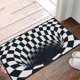 thumbnail image 1 of Doormat, 3d Magic Checkered Optical Illusion Doormat Visual Illusion Mat Rectangle Outdoor Entrance Mat, 1 of 5