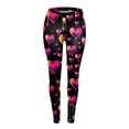 thumbnail image 4 of Tosmy Women's Leggings Valentine's Day Women Print Tights Leggings Control Yoga Sport Leggings For Women High Waist Leggings Pants, 4 of 5
