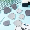 thumbnail image 4 of 1 Pairs Metal Heel Plates with Screw Nails Semicircular Shoe Heel Taps Tips Heel Replacement Plate Boot Heel Repair Kit for Boots and Shoes (Smaller Size), 4 of 8