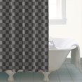 thumbnail image 4 of Gray and Black Checkerboard Pattern Shower Curtain 84"x72" ,Bathroom Decorative Shower Curtains Set with 12 Hooks,Modern Waterproof Washable Shower Curtain, 4 of 6