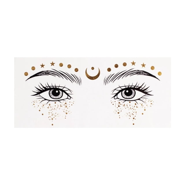 Gold Stamping Stickers European And American Glitter Star Butterfly Party Stage Performance Freckle Stickers