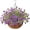 Dark Purple, variant on Artificial Hanging Flowers for Outdoors Spring Decoration,Faux Silk Chrysanthemum,Hanging Planters in inch Coconut Lining Basket for Home Outside Porch Decor(Rose Red)