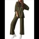 thumbnail image 1 of Traje Informal de Dos Piezas para Mujer, Ideal para Viajes y Vacaciones. Verde L, 1 of 9