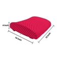 thumbnail image 5 of Hearts Lumbar Pillow, Pastel Heart Shaped Spots Valentine Gift Wrapping Pattern Dotty, Soft Back Cushion for Office Chairs with Adjustable Straps, 14" x 13", Dark Pink and Coral, by Ambesonne, 5 of 7