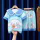 thumbnail image 4 of Lindo Sanrios verano pijamas de chico Kawaii Anime MyMelody Cinnamoroll Kuromi pantalones cortos de manga corta ropa de casa de dibujos animados conjunto de dos piezas regalo, 4 of 4