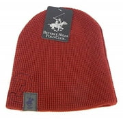 Beverly Hills Polo Club Beanie Hats, Unisex Knit Caps, Beanie Hat Skull Cap for Adult Men and Women (Uncuff Texture Red)