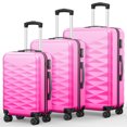thumbnail image 6 of 2PC Luggage Set,Lightweight Harshell 20" Carry-On & 28" Checked Suitcase with Spinner Wheels and TSA Lock,Rose Red, 6 of 10