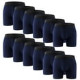 thumbnail image 2 of 12PK Mens Boxer Briefs Breathable Tagless Underwear Soft Comfort Flex Waistband, 2 of 9
