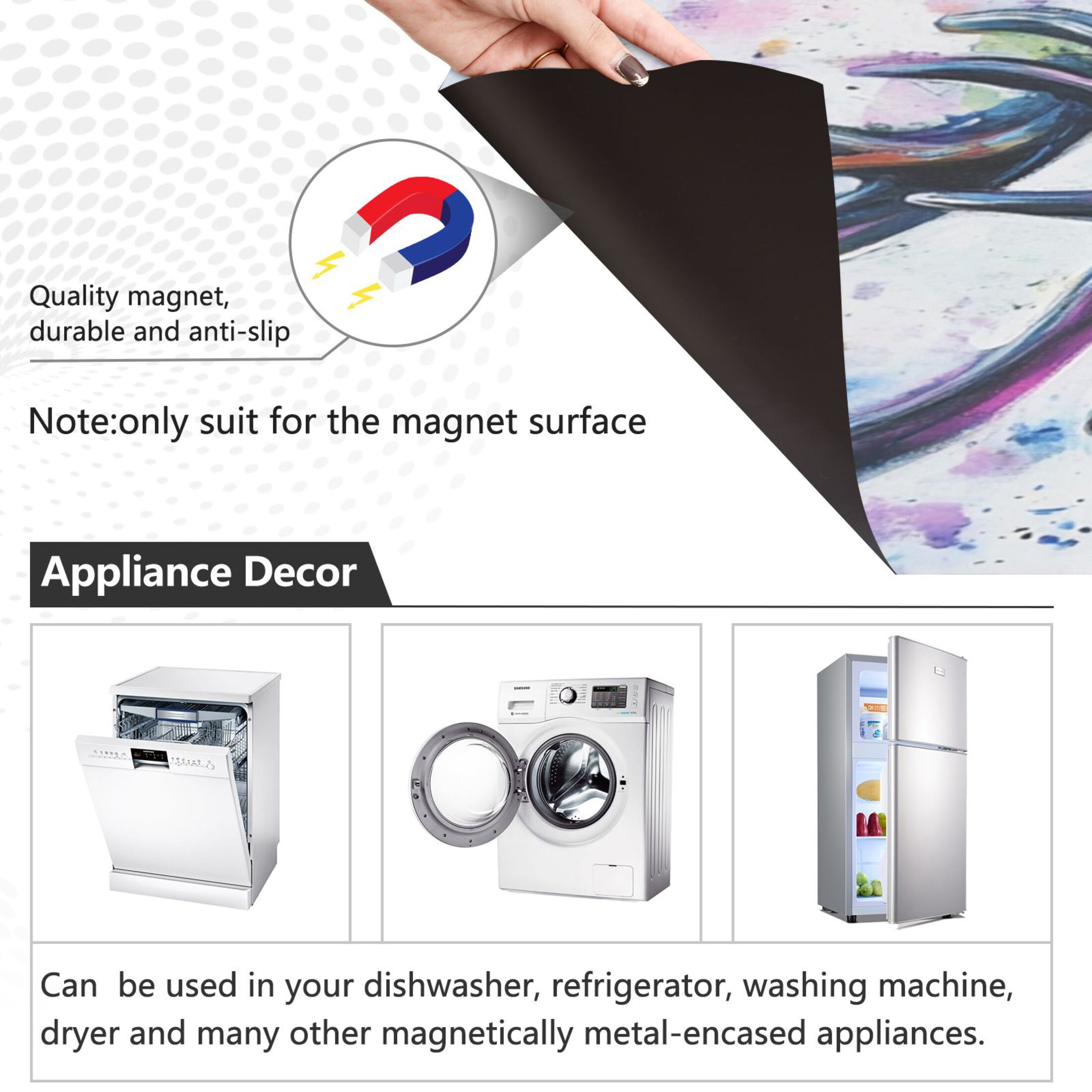 Dishwasher Magnetic Sticker 23x26 Inch Refrigerator Magnetic Sticker Washing Machine Magnetic Sticker Kitchen Panel Magnetic Sticker Home Decor Kiss The Butterfly Deer