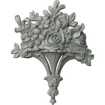 Ekena Millwork 10 5/8"W x 13 1/4"H x 1 3/4"P Flower Basket Center Onlay