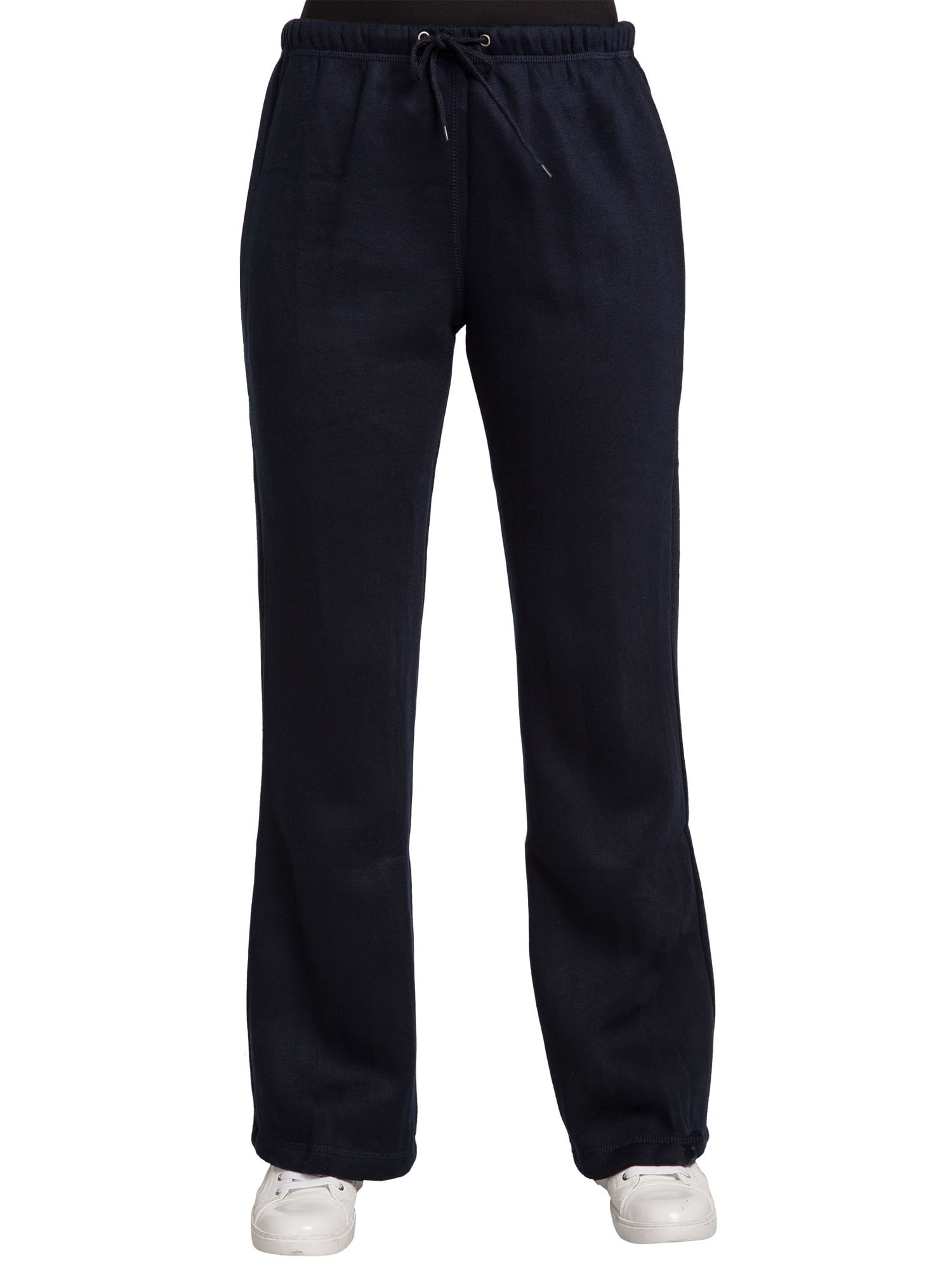 Sweetvibes - Sweet Vibes Womens Fleece Sweatpants Drawstring waist Flare Bottom Pants - Walmart