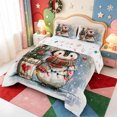 thumbnail image 2 of Manfei Merry Christmas Full Size Comforter Sets,Cute Penguin Bedding Comforter Set,Xmas Reversible,3-Piece,1 Comforter and 2 Pillowcases, 2 of 7