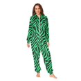 thumbnail image 4 of joogoo Zebra Stripes Green Unisex Adults Onesies Pajamas Jumpsuits L, 4 of 7