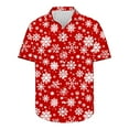 thumbnail image 5 of Elvqul Mens Shirts Christmas Button up Cute Vacation Printed Shirts for Men Short Sleeve, 5 of 5