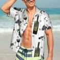 thumbnail image 7 of Disketp Hawaiian Shirts For Men,Wine Bottles And Grapes Print Mens Casual Short Sleeve Button Down Shirts Beach Shirt, 7 of 7