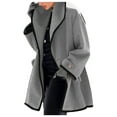 thumbnail image 2 of Sanbonepd Womens Fashion Winter Fleece Jacket Cardigan Casual Trench Coat, 2 of 6