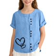 thumbnail image 1 of T-Shirts pour Filles Col Rond Hauts Graphiques Tees T-Shirts d'Été Tenues pour Filles 4T, 1 of 3