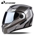 thumbnail image 2 of Casco de motocicleta unisex Uchoose con certificación DOT y doble sección transversal, casco de seguridad modular con visera, 2 of 5