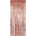 thumbnail image 1 of Cortinas con flecos metálicos - Cortinas brillantes Ghirlande - Decoración de fondo para fiestas de cumpleaños - Bodas - Navidad - Despedidas de soltera - Cortina de oropel para puerta - Oro rosa, 1 of 5