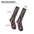 thumbnail image 5 of Bingfone Compression Socks For Women And Men Long Socks For Running Athletic Cycling Nurse-Fly Agaric And Flowers, 5 of 9