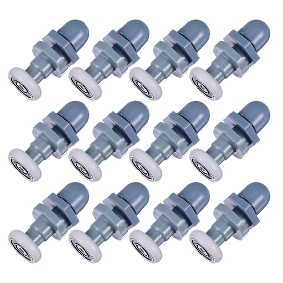 HINTRMENT Nylon Shower Door Rollers 12Pcs for Bathroom Sliding Doors and Steam Cabins