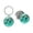 Turquoise, variant on Love Cycling Biking Penny Farthing Mint 1.5" x 3.5" Domed Keychain Backpack Pull and 1.5" Pinback Button