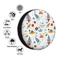 thumbnail image 4 of Fuzoiu Cartoon Space Print Universal Spare Tire Cover with Buckle Strap, Waterproof Wheel Covers for Jeep, Trailer, RV, Truck and All Car-16 inch, 4 of 6