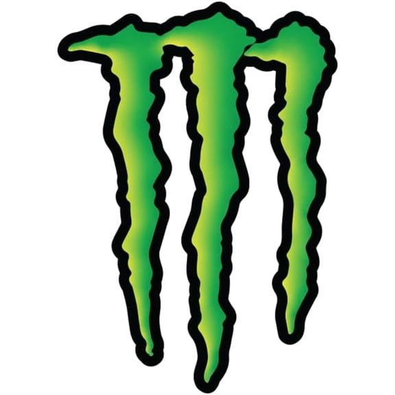 Monster Vinyl Sticker Decal, Green Claw Marks Motocross Graphic, Waterproof Decal for Car Bumper, Laptop, Cooler, and Helmet (5.5" x 4")