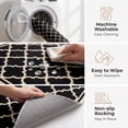 thumbnail image 5 of ICEANT 2'x6' Moroccan Style Non-Slip Kitchen Mat, Boho Geometric Hallway Runner Rug, Machine Washable Durable Carpet with Gripper, Vintage Aesthetic Floor Mat for Corridor Entryway, Black, 5 of 6