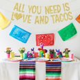 thumbnail image 2 of Mexican Fiesta Bridal Shower Decorations, All You Need is Love and Tacos Banner Gold for Cinco De Mayo Bachelorette Party Engagement Wedding Supplies, 2 of 6