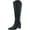 Black Leather, variant on Franco Sarto Women's Ticada Knee High Boot Black Smooth Wide Calf 6.5M