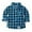 Blue A, variant on Plaid Button Up Shirts for Kids 6M-8 Years Chest Pocket School Uniform Style Long Sleeve