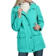 thumbnail image 5 of adviicd Women's Waterproof Rain Jacket - Lightweight Breathable Cycling Windbreaker for Outdoor Sports & Commuting Mint Green, XL, 5 of 5