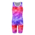 thumbnail image 3 of Hansber Boys Sleeveless Sports Gym Leotard Powerlifting Singlet Racerback Suspenders Shorts Jumpsuit Boxing Biketard Hot Pink 12, 3 of 7