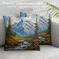 thumbnail image 3 of Orinice Mountain Stream Trees Graphic Decorative Pillow Cover for Home Couch Living Room Bed Sofa - Soft and Durable 22x22in, 3 of 5