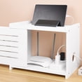 thumbnail image 7 of White Router Shelf Projector Shelf Projector Stand Router Storage Box Modem Cable Router Cover Organized Power Strip Cable Management Hider Rack by Solid Wood, 7 of 7