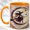 Orange, variant on Moonlit Flying Witch Coffee Mug, Celestial Fantasy Mug, Ceramic 11 oz