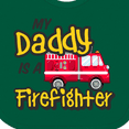 thumbnail image 4 of Inktastic My Daddy is a Firefighter with Fire Truck Boys or Girls Baby Bib, 4 of 4