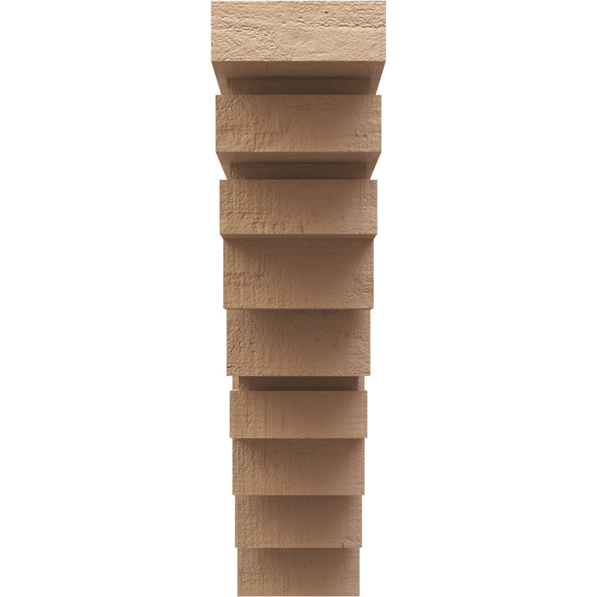 8"W x 32"D x 32"H Thin Landon Rough Cedar Woodgrain TimberThane Corbel, Primed Tan