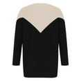 thumbnail image 6 of Fesfesfes Women Sweaters Long Sleeves Round Neck Color Block Loose Tops Blouse Thread Knitted Sweater Plus Size $10, 6 of 7