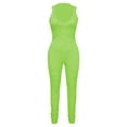thumbnail image 2 of ZAZYULZ Summer Jumpsuits for Women 2024 Women's Sleeveless Sexy Deep V Neck Tight Hollowed Out Waist Jumpsuit(Green,L), 2 of 6